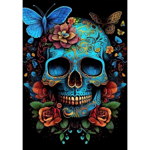 Arttoplus Skull Paint by Numbers Kit for Adults Beginner 16x20 inch - color: MT20323-US