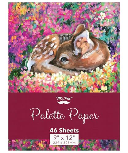 Mr. Pen- Disposable Paint Palette Paper Paint Pad, 9"x12", 46 Sheets - size: 9" x 12", 1 Pack