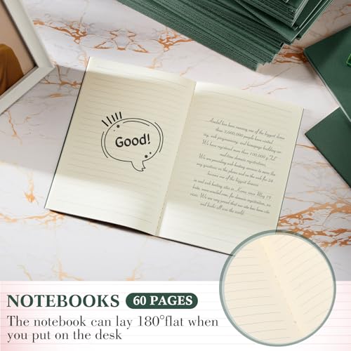 Mimorou 100 Pcs A5 Journals Notebooks Bulk,Green,Lined - color: Green, style: Lined