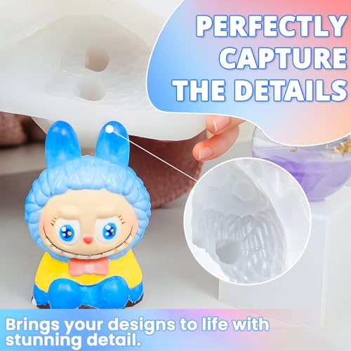 Silicone Mold Making Kit 18OZ, 10A Liquid Silicone | Translucent Clear, 1:1 Mixing Ratio, Bubble-free, Easy Demold, Fast 4 Hour Cure for Perfect Resin Molds - size: 18 OZ