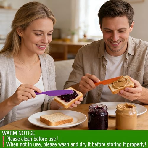 6PCS Silicone Jar Spatula for Scraping,Jar Scraper Spatula with Long Handle
