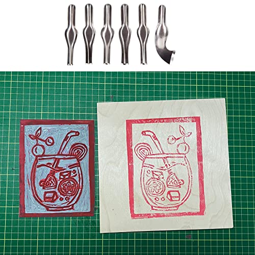 Linoleum Block Cutters - 6 Different Shaped Lino Cutters, 2 Set - style: 6 Type Blades(2 Sets)