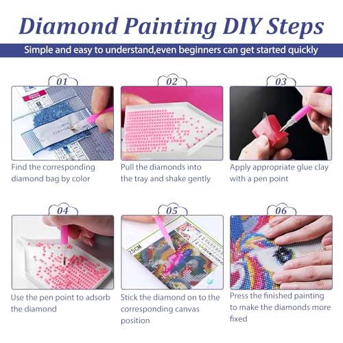 12 Pcs Small Diamond Art Kits Landscape Diamond Art Kits for Adults - color: Landscape-1