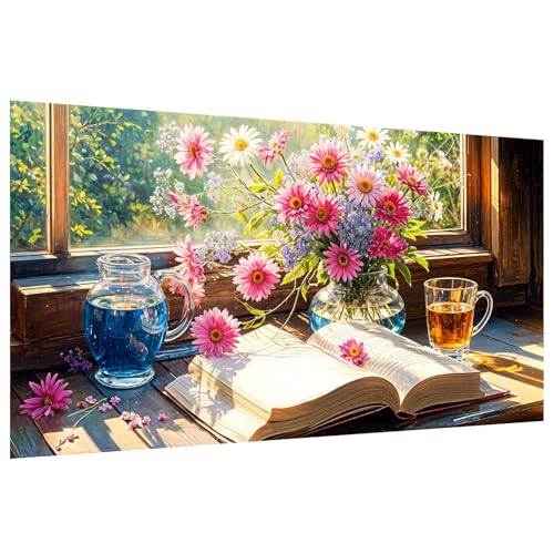 YOYA Large Diamond Art Kits for Adults, Flowers, 27.5 x 15.7 Inch - color: Flowers 017