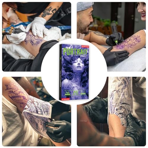 Tattoo Transfer Paper,100 Sheets Premium Tattoo Stencil Paper for Tattooing，4 Layers 8.5" X 16.5"