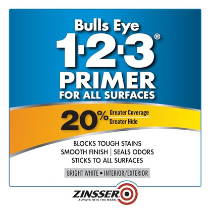 Zinsser 02008 Bulls Eye 1-2-3 All Surface Spray Primer, 13 oz, White - color: White, size: 13 oz. Spray (Pack of 1)