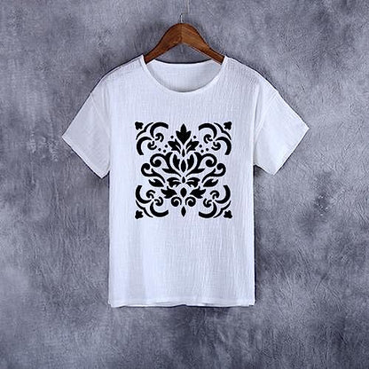 4 Pcs Large Pattern Mandala Stencils Reusable Mandala Dot Painting Templates DIY Floral Spray Paint Stencil Drawing Craft Stencil for Wood Wall Tile Floor Canvas Fabric Furniture Rock Concrete (8x8) - color: Modern style