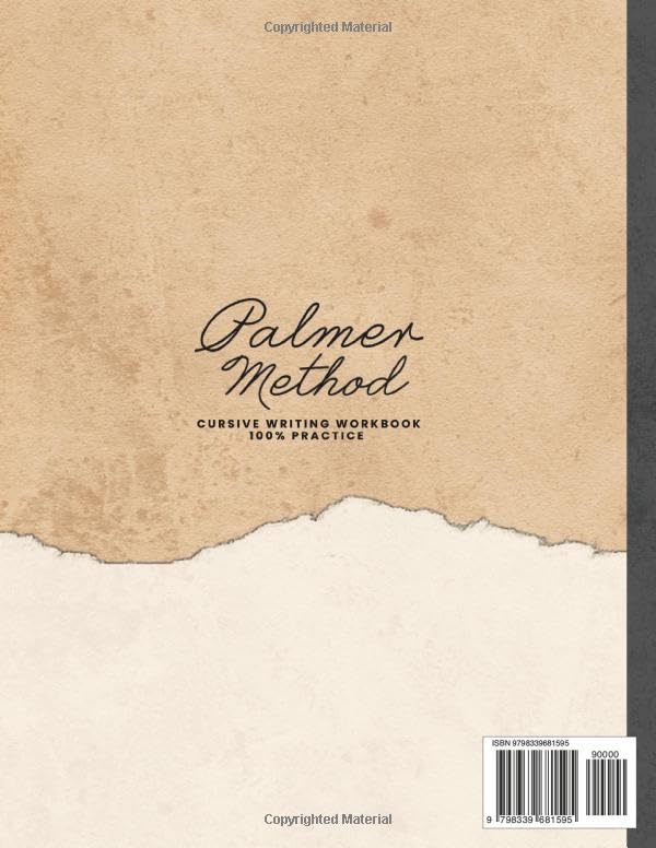 Palmer Method Cursive Writing Workbook 100% Practice: Master Calligraphy, Penmanship, and Handwriting with the Classic Palmer Method