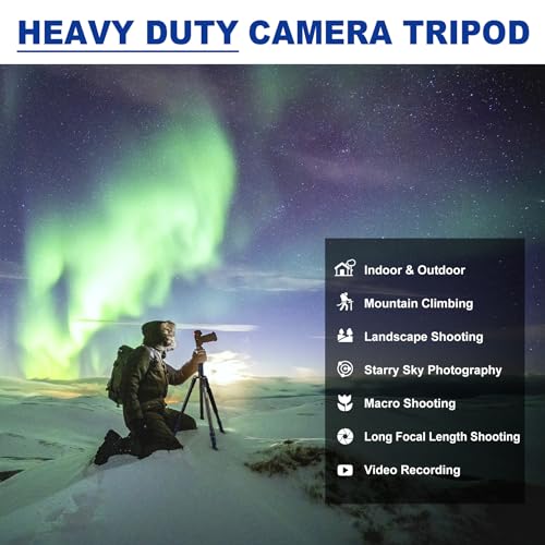 80/85 inches Heavy Duty Tripod for Camera Phone, 85" Camera Tripod Monopod - color: Blue