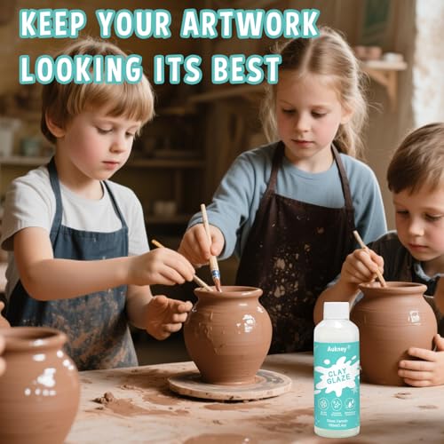 100ML Air Dry Clay Varnish, High Gloss Air Dry Clay Glaze, Sealant, Prevent Clay from Cracking, and Scratch Resistant, for Ceramics, Oil Paintings, Wood (Gloss) - size: 100ML-Gloss