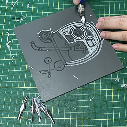 Linoleum Block Cutters - 6 Different Shaped Lino Cutters, 2 Set - style: 6 Type Blades(2 Sets)