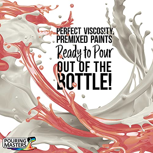 Pouring Masters Peachy Gold/Pink Iridescent Special Effects Acrylic Pouring Paint - Premium 8-Ounce Pre-Mixed Fluid Acrylic Paint - Fluid Art Supplies for Canvas, Wood, Paper, Tile & Rocks - color: Peachy Gold/Pink, size: 8 Fl Oz (Pack of 1)