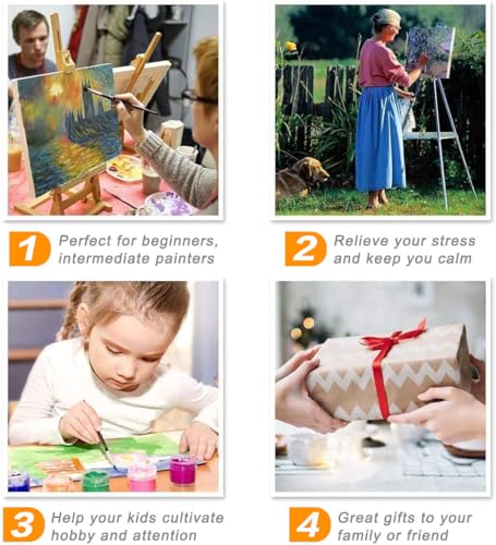 Axquilon 3 Packs Butterfly Paint by Numbers Kit for Adults 12x16in - color: 3 Pack Butterfly