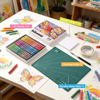 rubens 81 PCS Macaron Soft Oil Pastels Kit for Beginner Drawing - color: 48 Macaron Colors Set