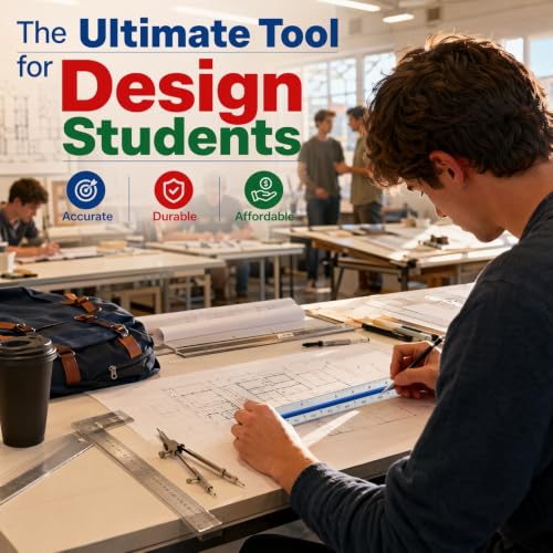 Nicunom 3 Pack Architectural Scale Ruler, 12" Triangular Architect Scale Aluminum Color-Coded Grooves Triangle Ruler for Architects, Students, Draftsman, and Engineers (Imperial)