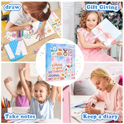 Nsrzua DIY Journal Kit for Girls,Toys for Ages 8-14 and Birthday Gifts for Girls - color: blue