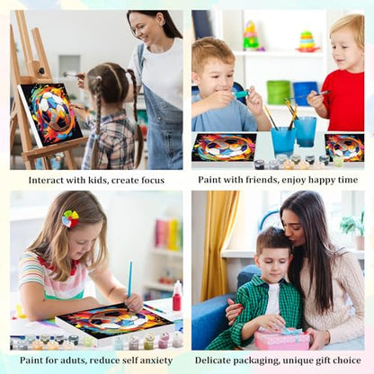 Paint by Numbers Kit for Adults Beginners & Kids Ages 8-12 with Frame - color: style-6