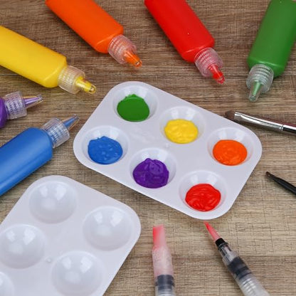 Mr. Pen- Plastic Paint Palette, 30 Pack, 6 Wells
