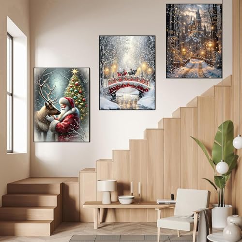 6 Pack Christmas Diamond Art Kits for Adults Christmas Diamond Painting Kit - color: 6 PC Christmas, size: 11.8x15.7in(30x40cm)