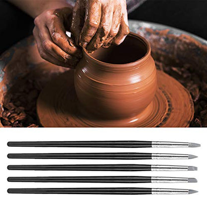5pcs Clay Sculpting Tool Set Silicone Head Sculpture Tools Shapers Accessory Color Shaping, Blending Remove Fingerprints