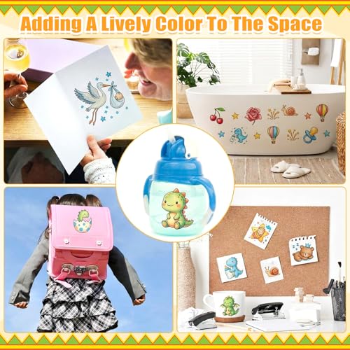 Marspark 72 Pcs Small Stencils for Crafts Reusable 3 Inch Stencils for Painting on Wood DIY Craft Paint Template for Wall Home Decor Card Rock Canvas Drawing Holiday (Baby Shower) - style: Baby Shower