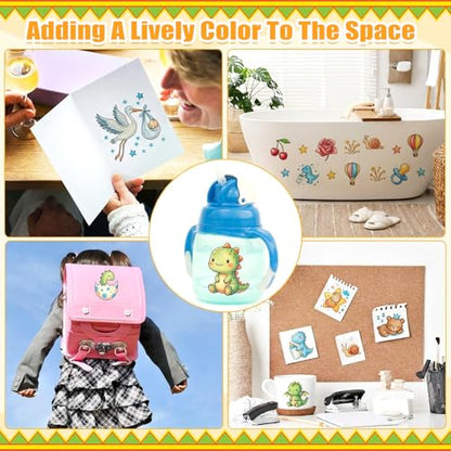 Marspark 72 Pcs Small Stencils for Crafts Reusable 3 Inch Stencils for Painting on Wood DIY Craft Paint Template for Wall Home Decor Card Rock Canvas Drawing Holiday (Baby Shower) - style: Baby Shower