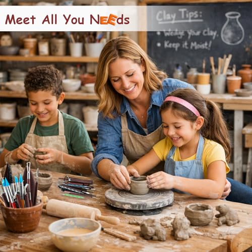 50PCS Clay Sculpting Tools Set with Storage Bag, Pottery Tools for Adult