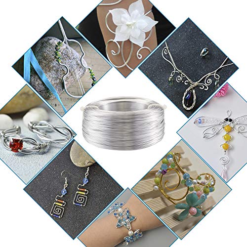 Pandahall 6 Gauge Aluminum Wire 4mm Thickness Silver Color Flexible Metal Floral Wrapping 16m/52Ft Manual Arts Jewelry Making Wire for DIY Crafts