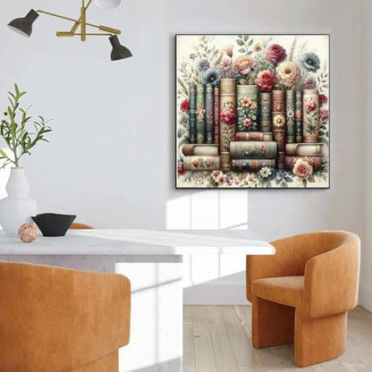 EIBEILI Diamond Art Kits for Adults-Book Flowers Diamond Painting Wall Art - color: DP02885