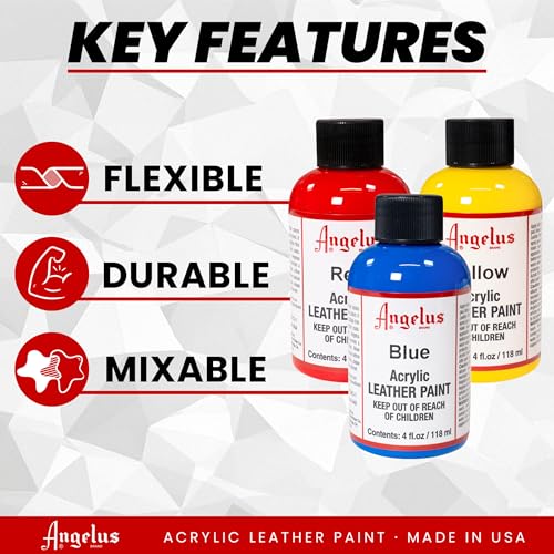 Angelus Acrylic Leather Paint, 4 oz, Champagne - color: Champagne, size: 4 Fl Oz (Pack of 1)