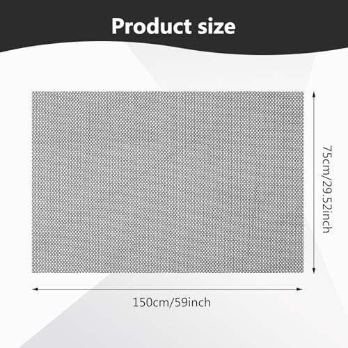 Black Mesh Fabric 59 x 29.5 Inch Mesh Netting Stretchy Power Meshes Fabric for Sewing Crafts Netting Clothes Shopping Bag Backpack Pocket and Straps