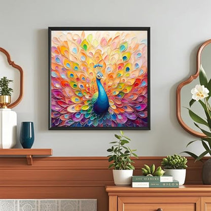 Paint by Number for Adults, Paint by Numbers Kit for Adults 16x16 Inch - color: Peacock