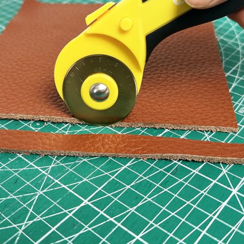 Titanium Coated 45mm Rotary Cutter Blades 50 Pack Rotary Blades for Fabric - color: Gloden