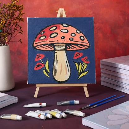 Nezyo 12 Sets Paint by Numbers with Frame for Adults, Canvas 8x8 Inch | Easy Acrylic Painting Kits for Beginners, Framed Art Canvases Ready to Hang, Party Classroom Activity Birthday Gifts - style: Plant