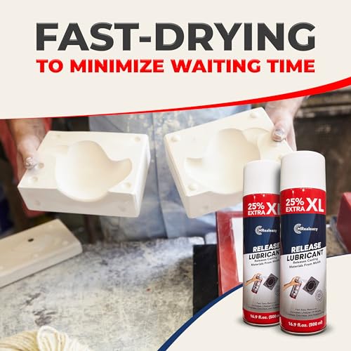 Silicone Mold Release Spray (Silicone-Based) (4x16.9 floz/500ml) - Resin & Epoxy Release Agent for Smooth Mold Removal with Ease, Universal Use on Almost All Molds - size: 4 Pack