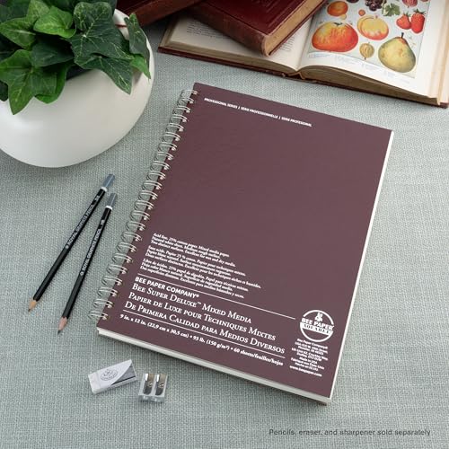 Bee Paper - 11"x 14" Super Deluxe Mixed Media Sketching Pad, 60 Sheets - size: 11-inch x 14-inch, 60 Sheet Wire Bound Pad