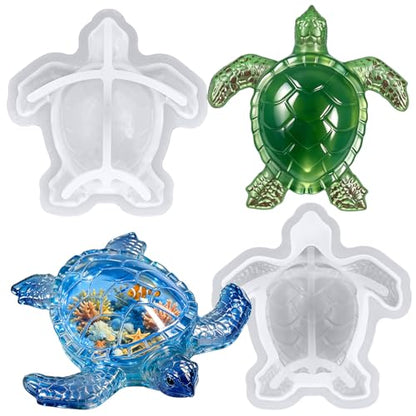 Sea Turtle Resin Molds, 2 Pack Ocean Animal Resin Crafting Molds - color: 2 Pcs sea turtle resin molds
