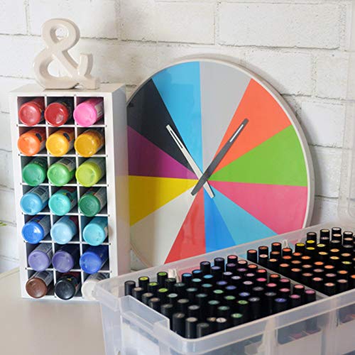 ArtBin 6828AG Paint Storage Tray, Art & Craft Supply Storage, Super Satchel System Accessory, Wall Mountable 21 Compartment Paint Organizer, White | (Pack of 6) - size: Pack of 6