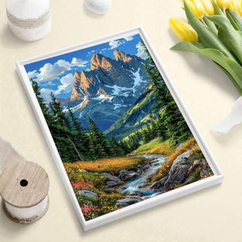 Diamond Art Kits for Adults, Landscape Diamond Art Painting Kits for Adults | Stress Relief Landscape Full Round Drills 5D Heartfelt DIY Gift Gem Crafts Kits Wall Decor HD Canvas 11.8x15.7 in 30x40cm - color: Nature Landscape
