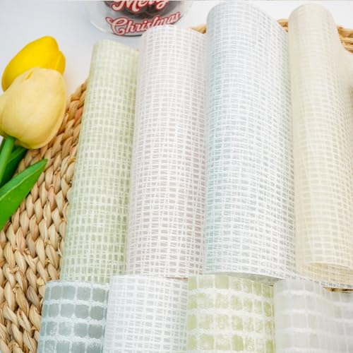 Colorful Textured Fabric(misty lattice mesh, Close to A5 size) | Handicraft Production,Junk Journaling Supplies,Card Making,Collage Art Decoration,Decorative Craft Paper,Metal Mesh Fabric - color: misty lattice mesh