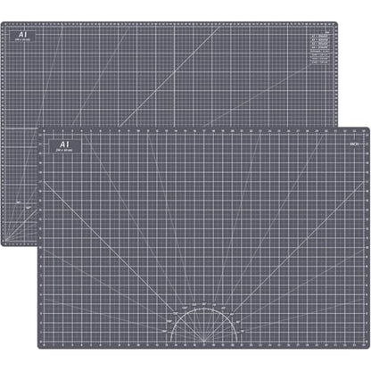 Headley Tools Thickened 24 x 36 Inch Self Healing Cutting Mat, Durable A1 Double Sided 5-Layer Craft Cutting Board for Fabric, Quilting, Sewing, Hobby, Scrapbooking, Arts and Crafts Project, Dark Gray - color: Gray, size: 36"L x 24"W
