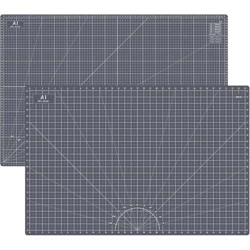Headley Tools Thickened 24 x 36 Inch Self Healing Cutting Mat, Durable A1 Double Sided 5-Layer Craft Cutting Board for Fabric, Quilting, Sewing, Hobby, Scrapbooking, Arts and Crafts Project, Dark Gray - color: Gray, size: 36"L x 24"W