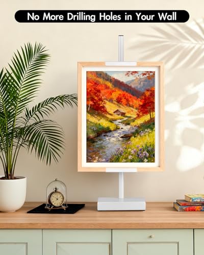Rofio White Easel Stand for Signs, 17" Adjustable Tabletop Frame Holder - color: White