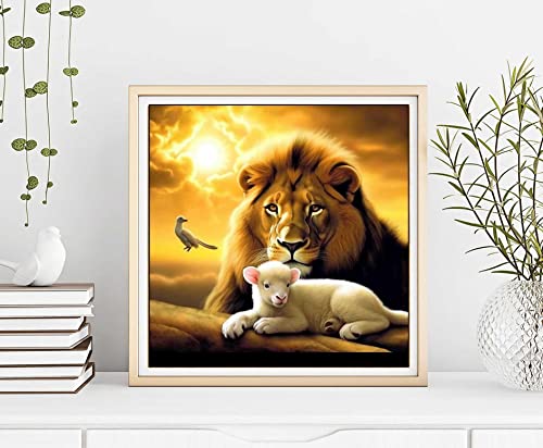 Diymood DIY 5D Diamond Painting Kits for Adults Animal - Diamond Art Kits for Adults Bird Sheep Lion | Full Drill Round | Crystal Mosaic Picture | Beginner | Home Wall Decor | 12x12inch - color: Colorful5