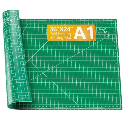 24"x36" Self-Healing Sewing Mat: Large Double Sided Green 5-Ply Hobby Mat, A1 Rotary Cutting Mat for Sewing, Quilting & Fabric Crafts - color: Green, size: 36"L x 24"W