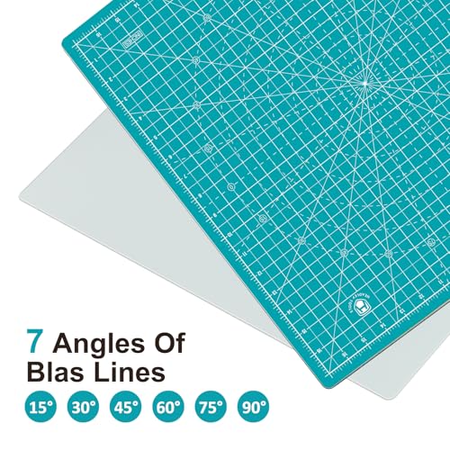 17"x17" Rotating Cutting Mat, Self Healing Mat with 360-Degree Rotation & Anti-Slip Base, Sewing Board Cutting Mat Perfect for Fabric Quilting Leather Hobby Project, Turquoise - color: Turquoise, size: 17"L x 17"W