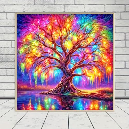DIYCYCY Tree of Life Diamond Painting Kits for Adults Beginners 13.8x13.8in | Full Drill Diamond Art Kits,Round 5D DIY Diamond Dots Paintings, Diamonds Pictures Gem Art and Crafts Home Wall Decor