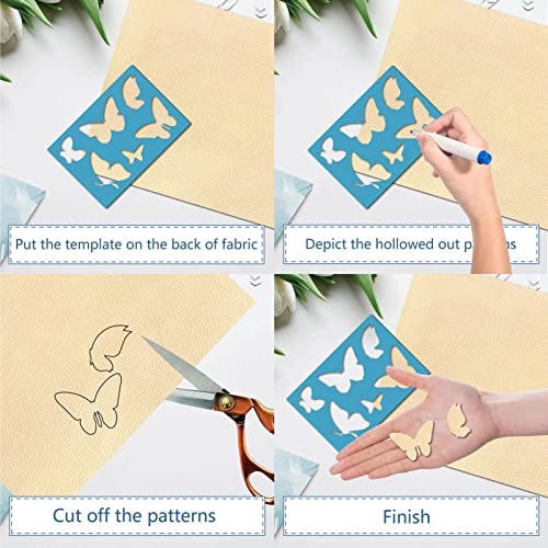 GORGECRAFT 2 Styles Jewelry Shape Template Reusable Earrings Making Plastic Butterfly Cutouts Cutting Stencil Lapidary Templates for Cabochons Bracelets Earrings Making Jewelry DIY Crafts 5x3.5 inch - style: Tropical