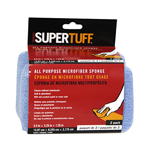 Trimaco SuperTuff All Purpose Microfiber Sponge, 5.5-inch x 3.25-inch x 1.25-inch, 2 Pack - size: 2 Pack