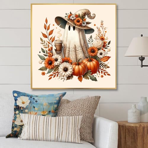 RYMILIE Halloween Diamond Art Kits for Adults Fall Pumpkins 12x12inch - color: DP01263
